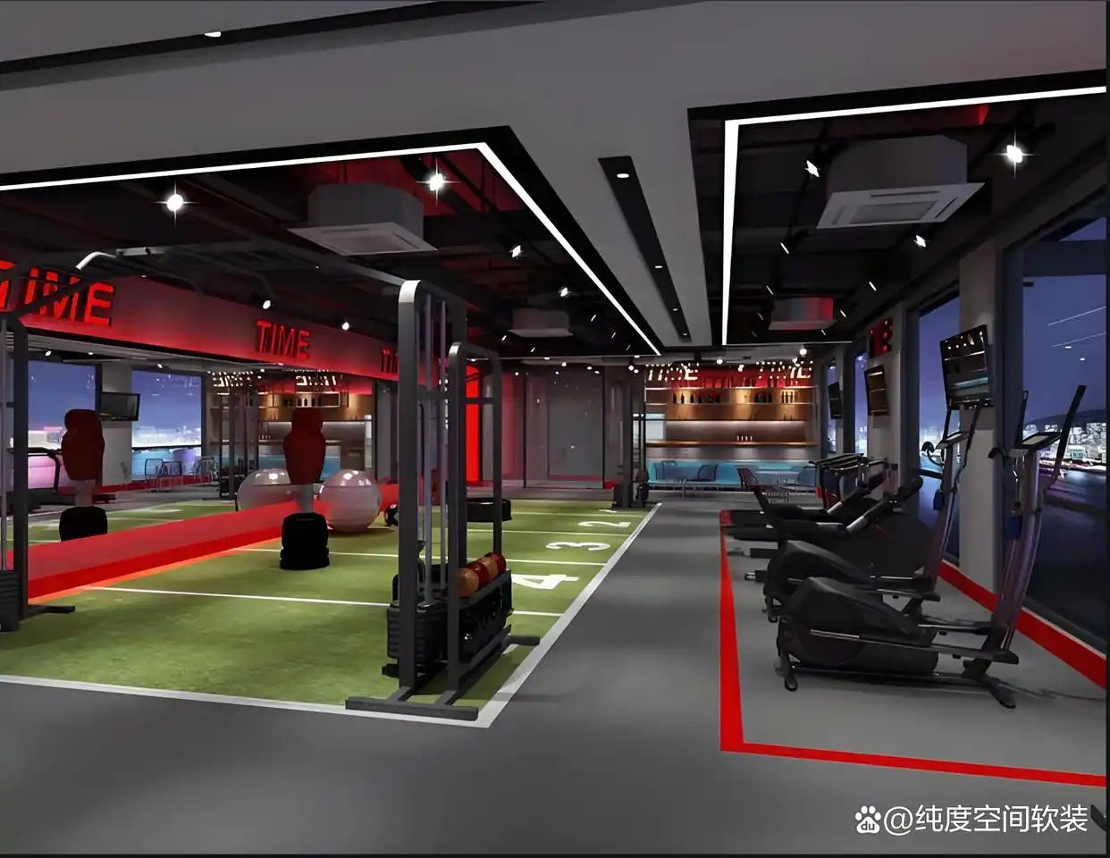 健身房的设计_专业健身房设计_室内健身房设计